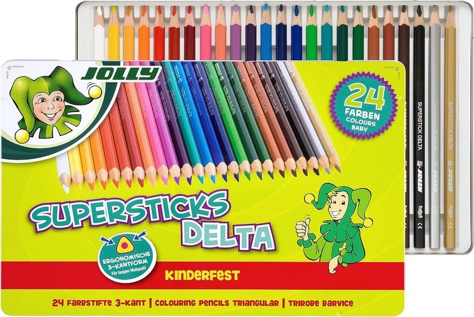 JOLLY Kreativset Supersticks Delta, 24 Buntstifte, (24-tlg)