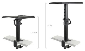 Pronomic Tischstative Paar mit Tischklemme für Studio Monitore Lautsprecherständer, (SLS-36K, 2-tlg., Paar Boxenstative, Lautsprecherstative höhenverstellbar bis 41,5 cm)