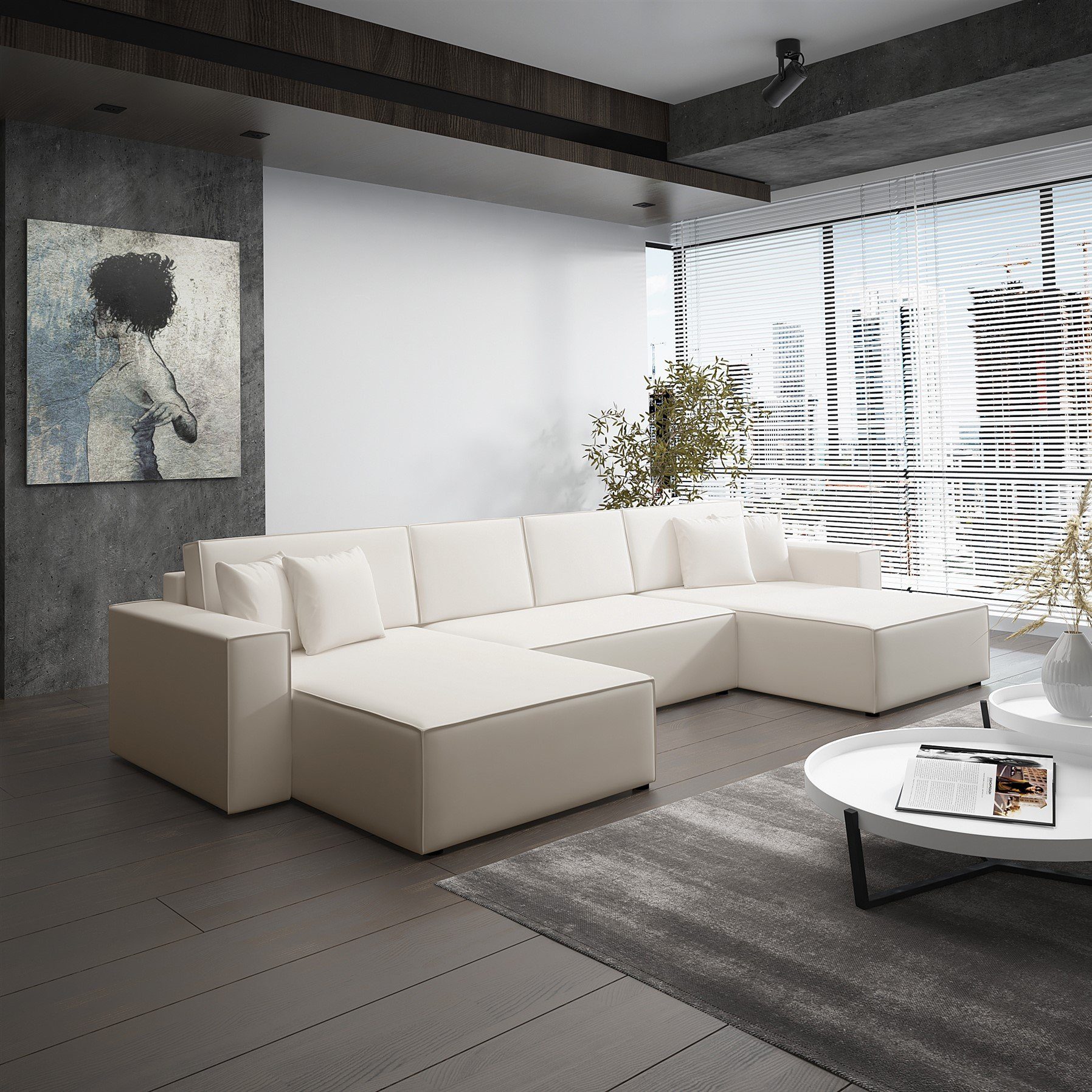 Fun Möbel Wohnlandschaft Schlafsofa Sofa CONOR günstig online kaufen