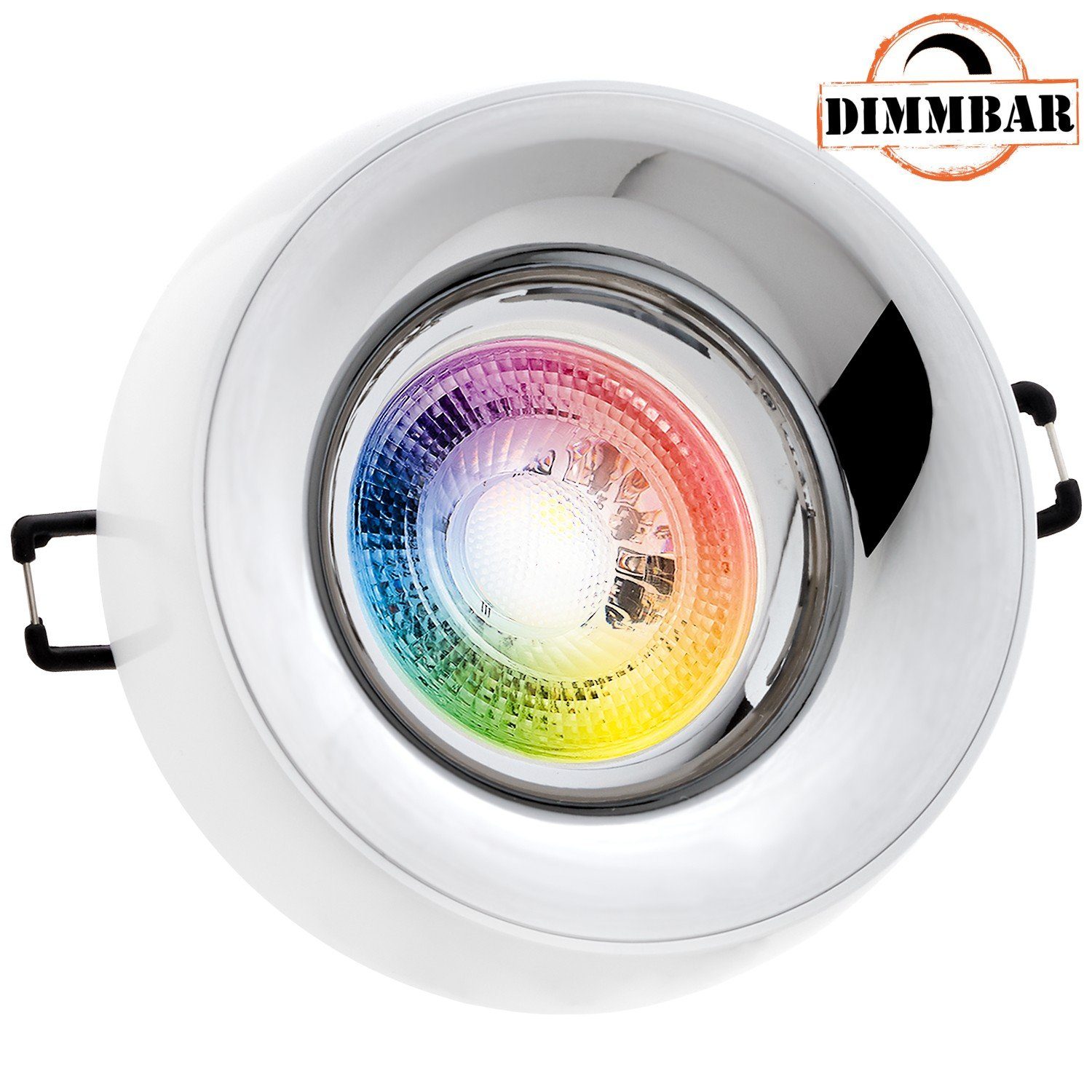 GU10 LED RGB LEDANDO Fa LEDANDO Einbaustrahler mit Einbaustrahler - in 11 LED von weiß Set 3W LED