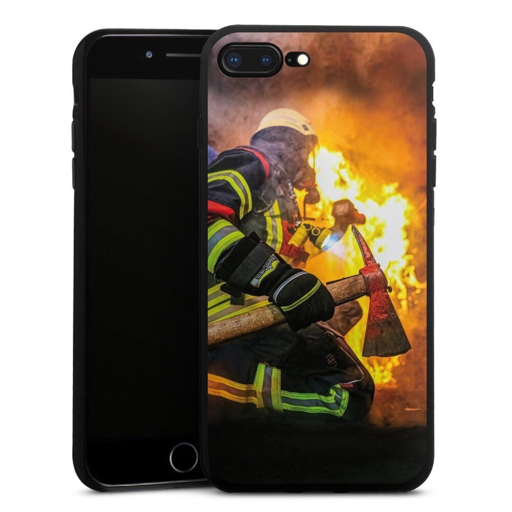 DeinDesign Handyhülle Feuerwehr Feuer Lebensretter Volunteer Firefighter, Apple iPhone 7 Plus Silikon Hülle Bumper Case Handy Schutzhülle