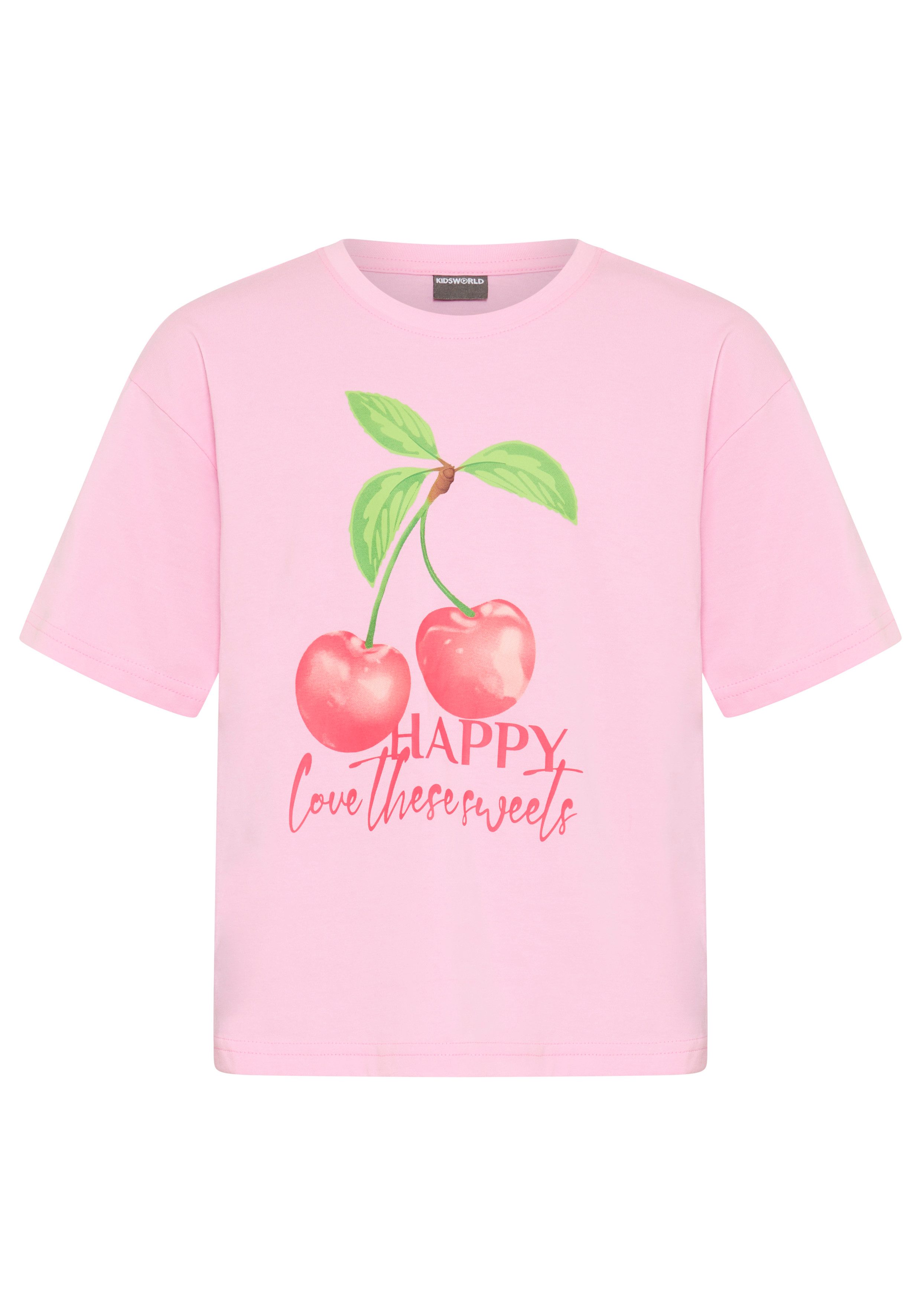 KIDSWORLD T-Shirt Shirt mit Kirschen-Print lässige Passform, Kurzarm, bedruckt, aus Baumwolle – Bild 5 von 5