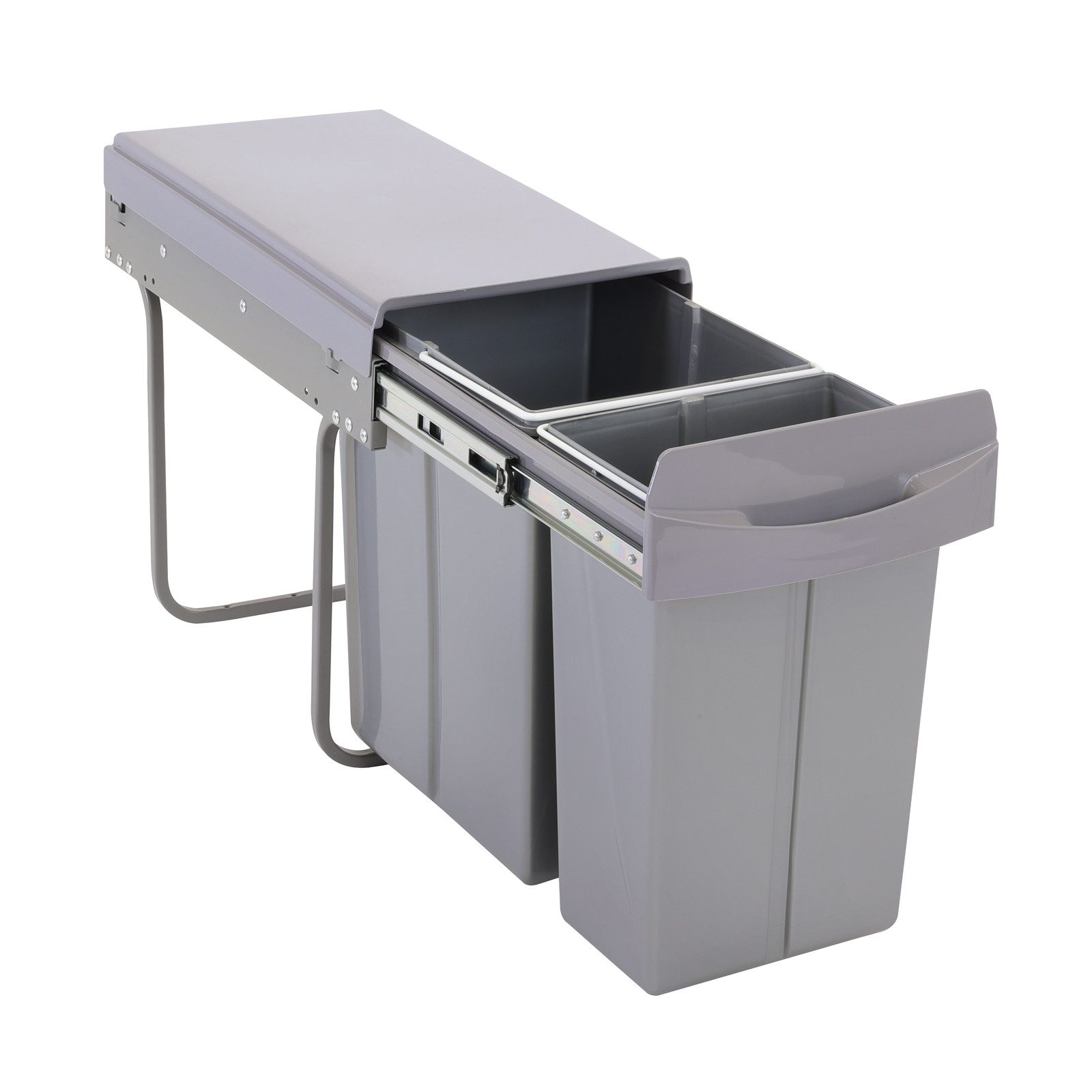 SVITA Einbaumülleimer, Unterschrank, Auszug, Mülltrennung, 10 Liter +20 Liter