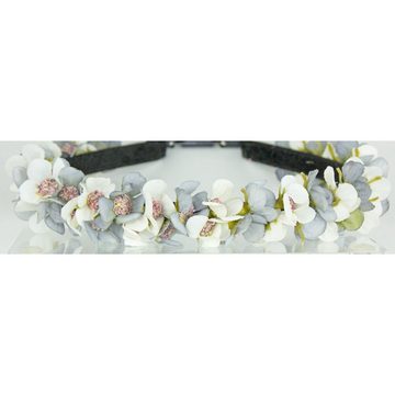Trachtenland Trachtenhut Blumen Haarreif 'Elfe' - Schmaler Blütenkranz, We