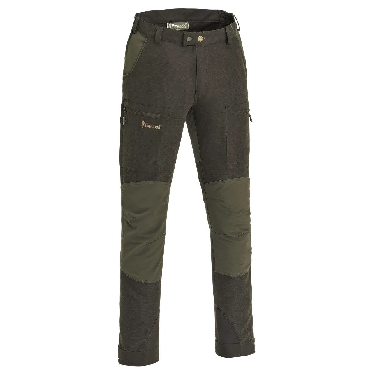Pinewood Outdoorhose PINEWOOD Caribou Hunt Trousers Men Suede Brown/ Dark Olive