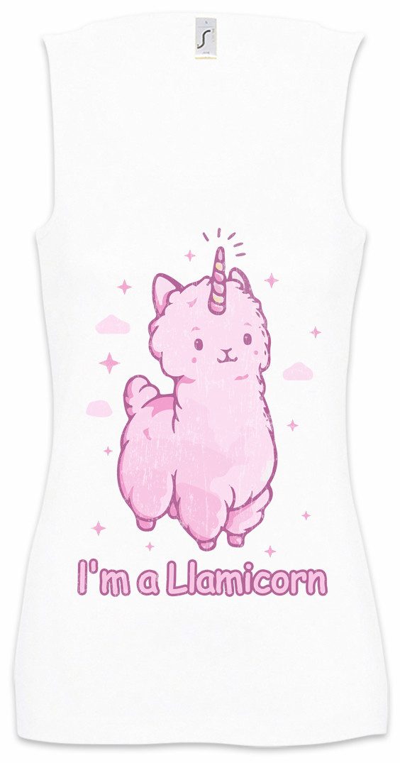Tanktop Llamicorn II Ärmelloses Damen T-Shirt Einhorn Lama Llama Regenbogen