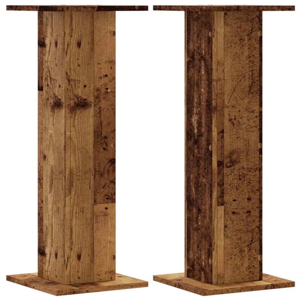 vidaXL Lautsprecherständer 30 x 30 x 80 cm Lautsprecherständer 2 Stk Altholz-Optik 30x30x80 cm