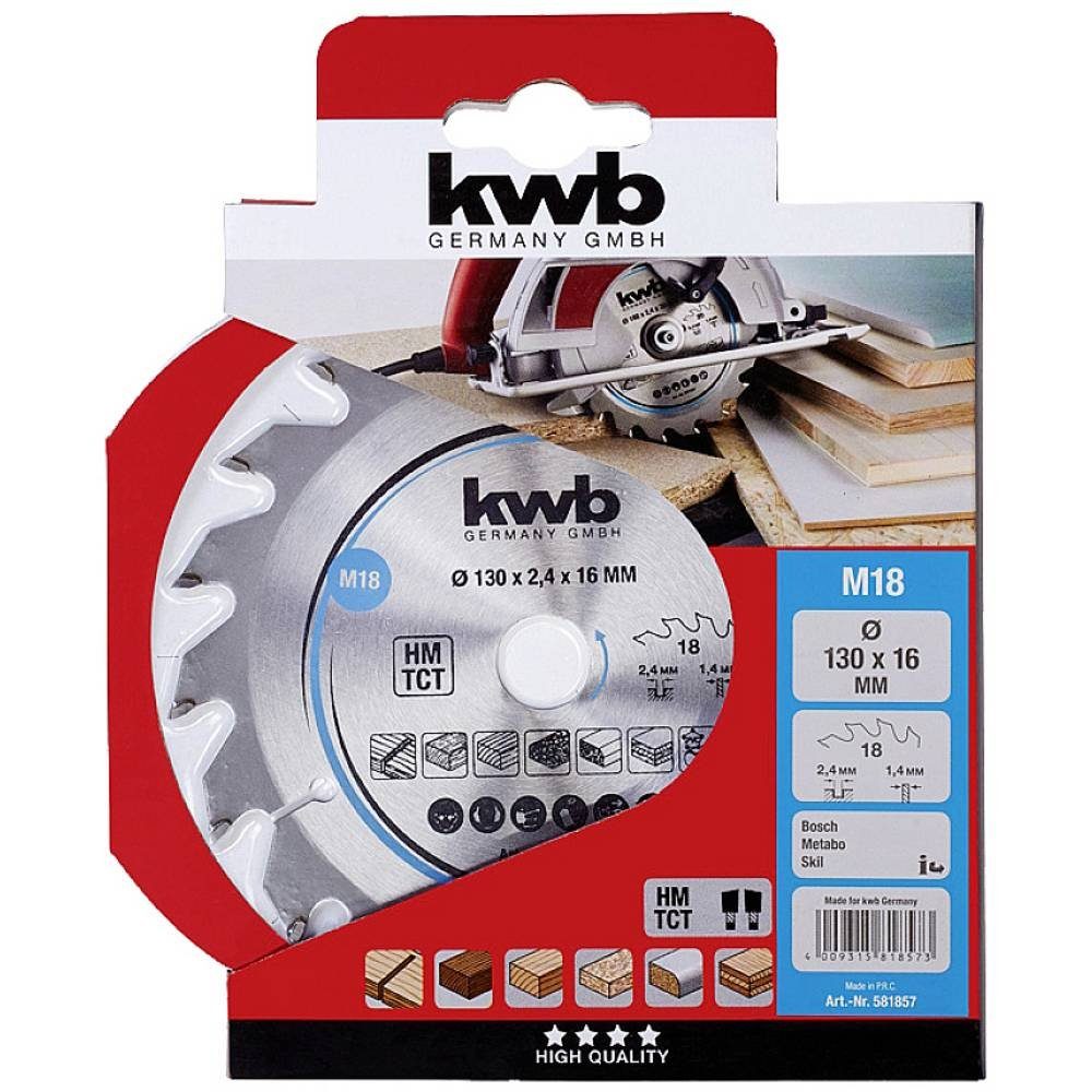 kwb Kreissägeblatt Span-Platten Kreissäge-Blatt, Holz-/Hartholz, 130 günstig online kaufen
