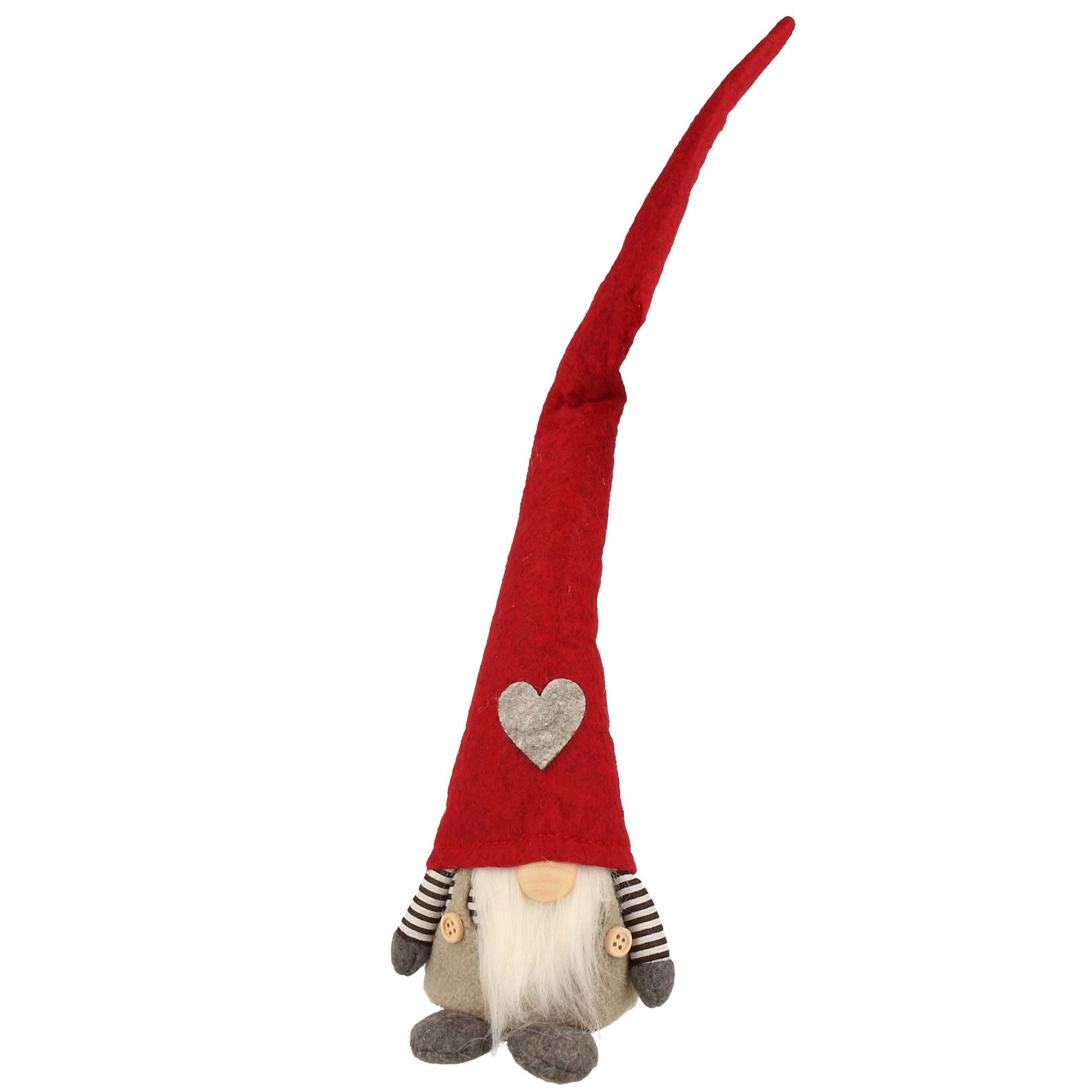 XiRRiX Wichtel Wichtel Dekowichtel Gnom "Finn" H: 40 cm (Wichtelfigur H: 40 cm, Weihnachts Deko), mit wunderschöner langer Mütze und weißem Kunsthaarbart