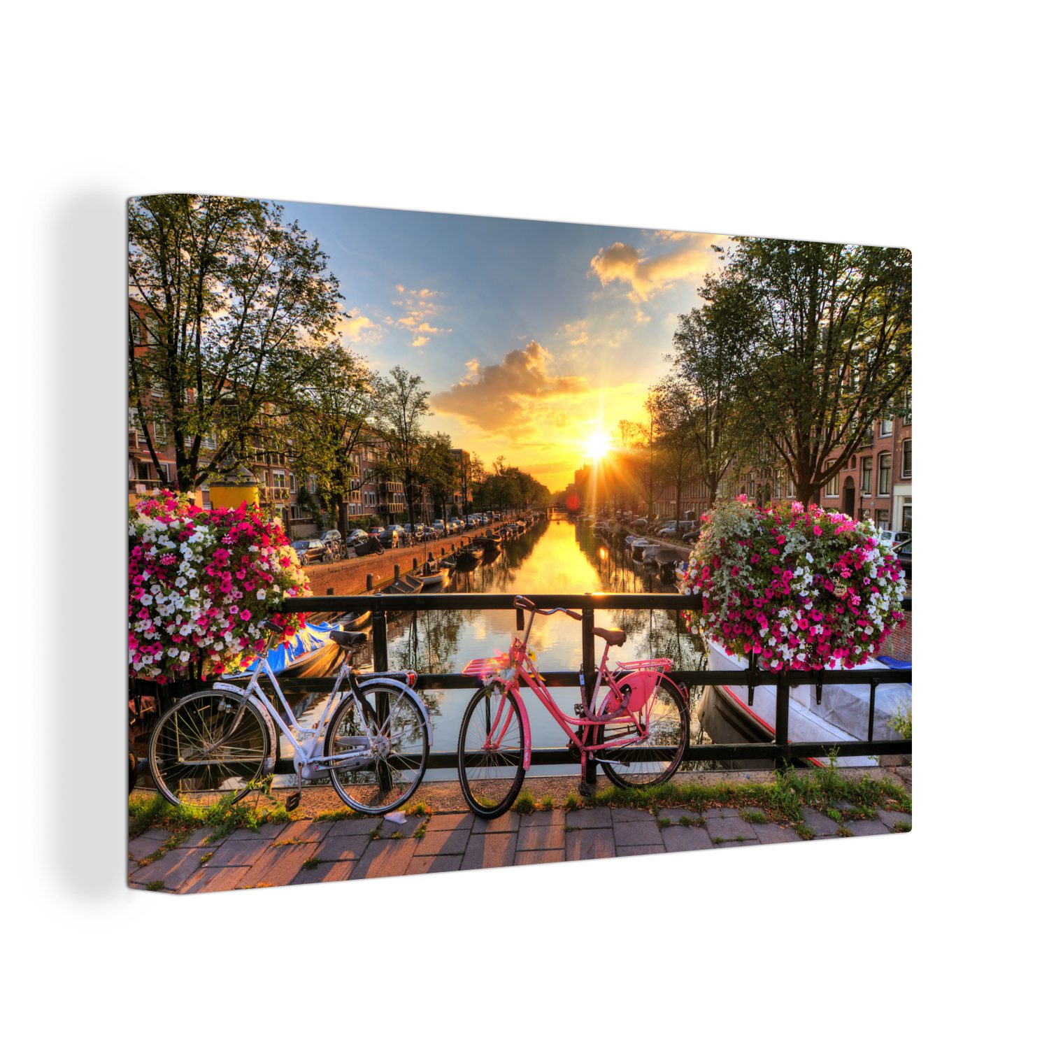 OneMillionCanvasses® Leinwandbild Fahrrad - Amsterdam - günstig online kaufen