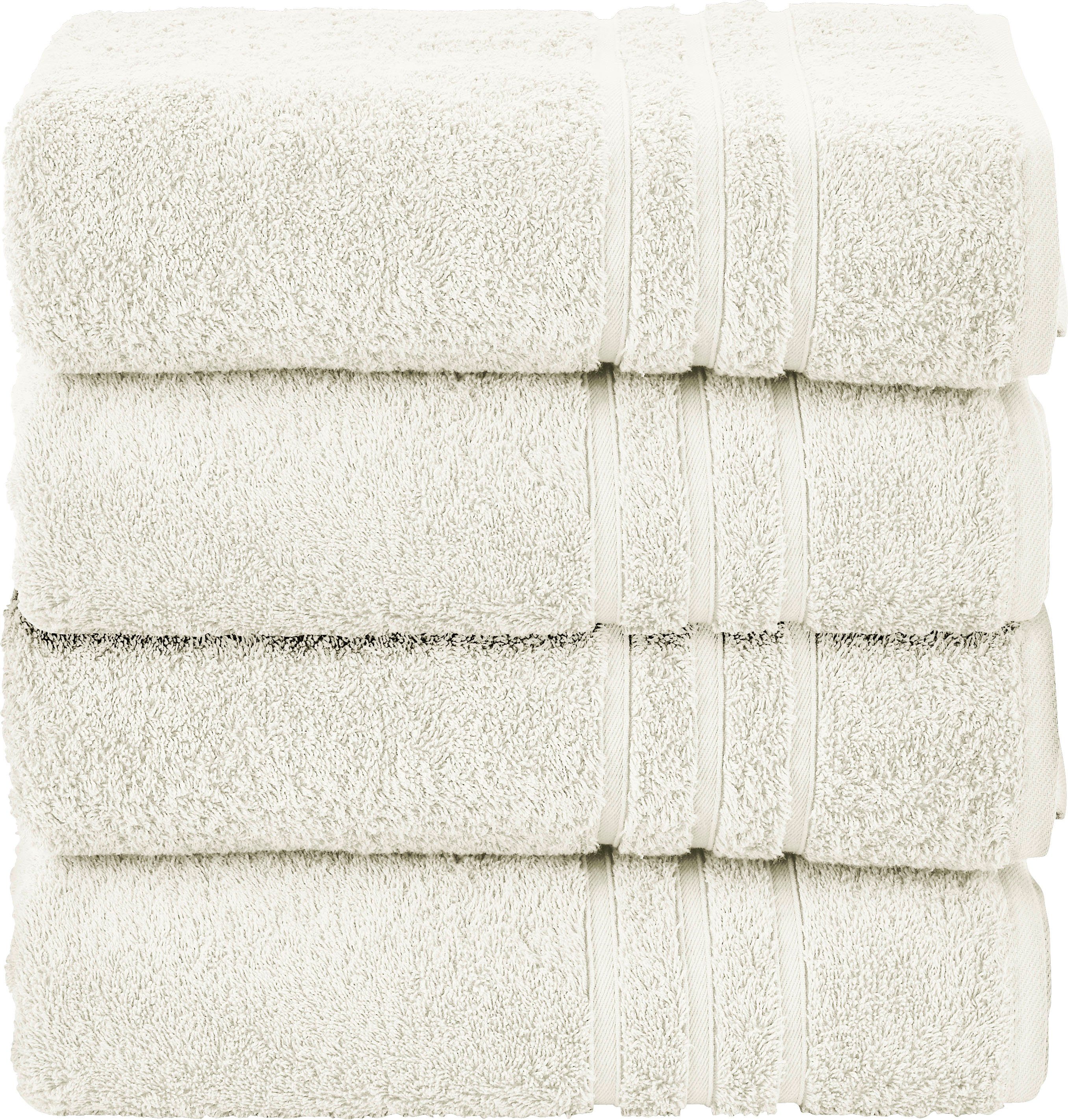 done.® Handtuch Set Daily Uni, Walkfrottier (Set, 4-St), Uni Farben, saugfähiges Walkfrottier