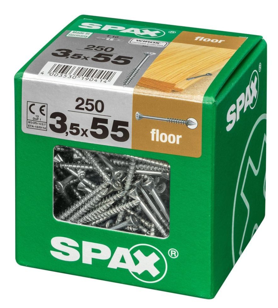 SPAX Terrassenschraube Spax Dielenschrauben 3.5 x 55 mm TX 10 - 250 Stk.
