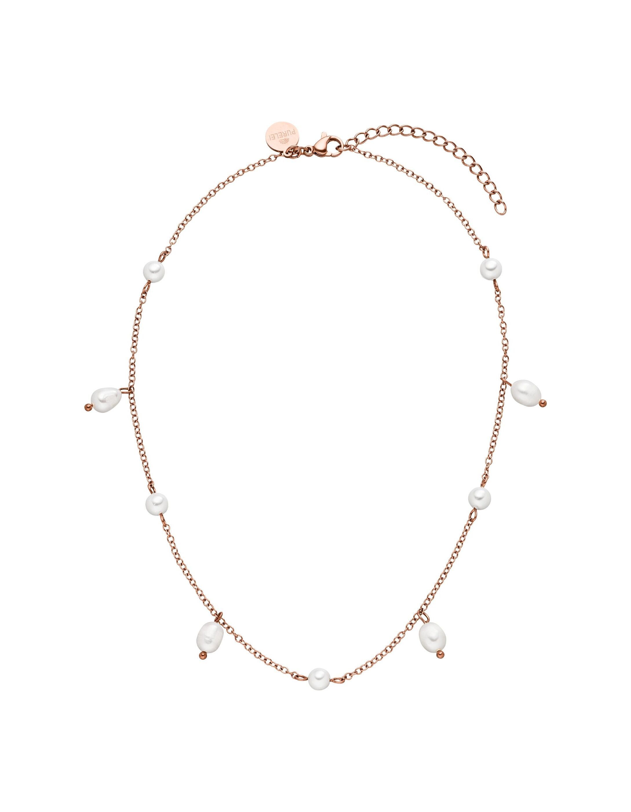 Valentinstagsgeschenk Purelei Choker Pearl Drop (1-tlg), goldfarben, Rosegold