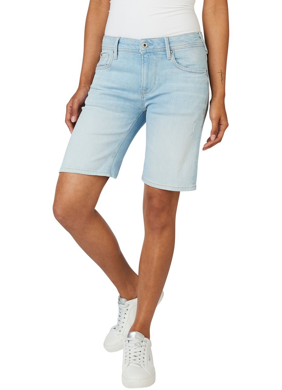 Pepe Jeans Jeansshorts POPPY aus Baumwollmix