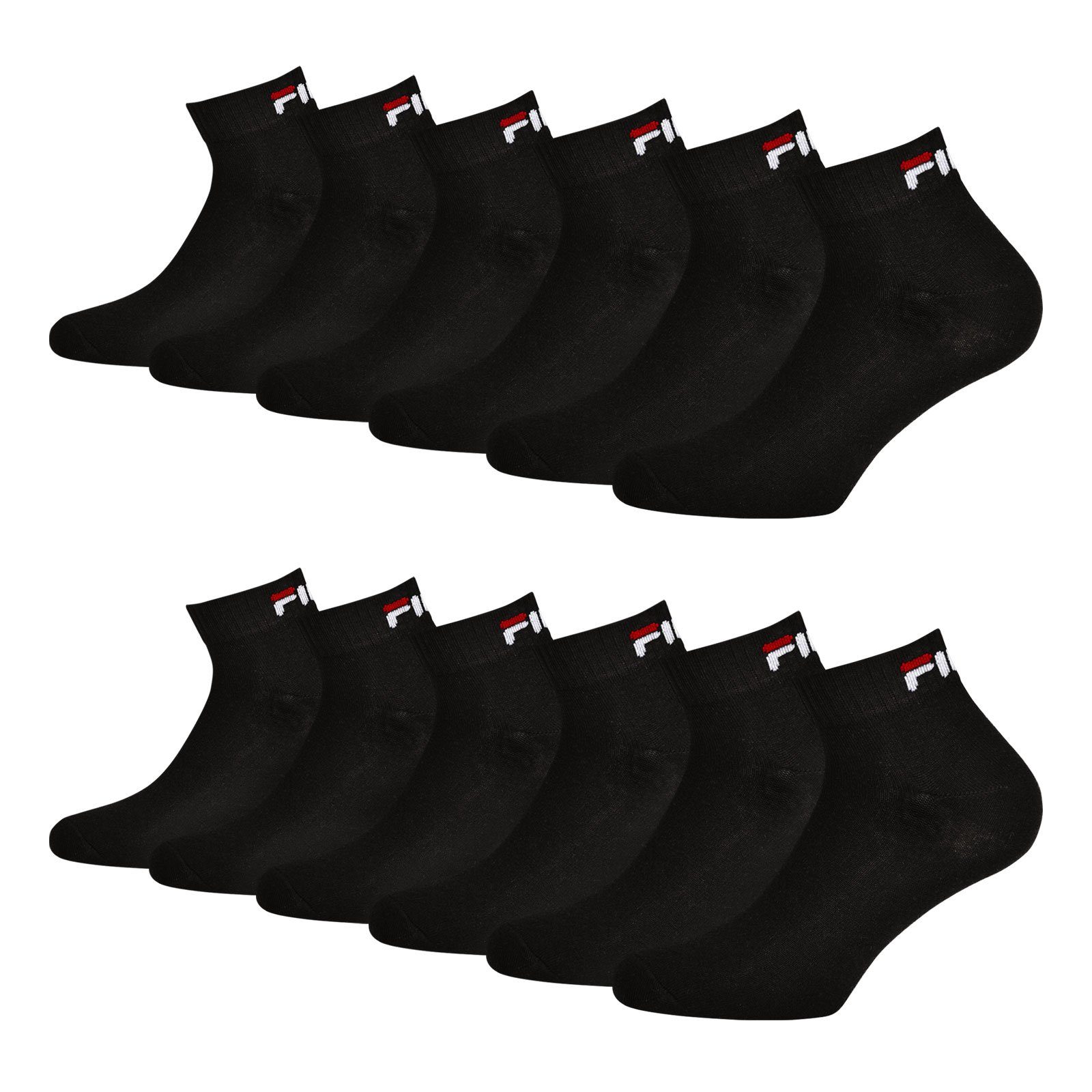 Fila Sportsocken Quarter Socken (6-Paar) mit weichem Rippbündchen günstig online kaufen