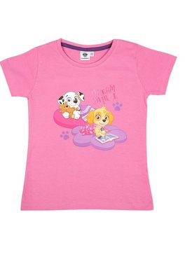 United Labels® Schlafanzug Paw Patrol Schlafanzug für Mädchen - Pyjama Set Kurzarm Rosa/Lila