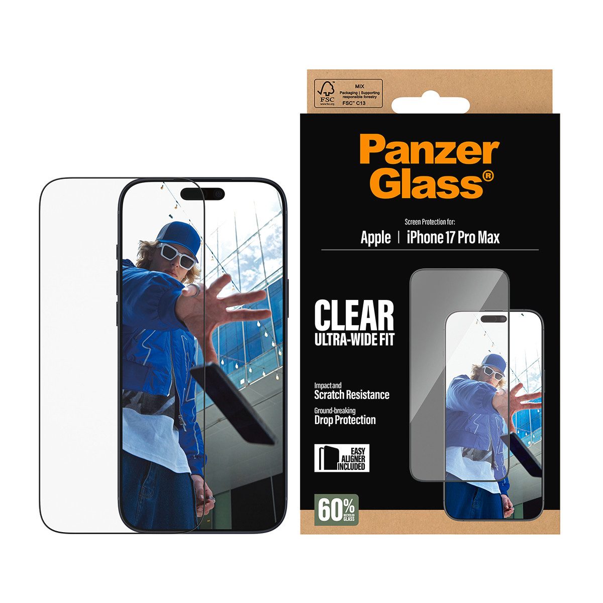 Displayschutzglas Ultra-Wide Fit Screen Protector
