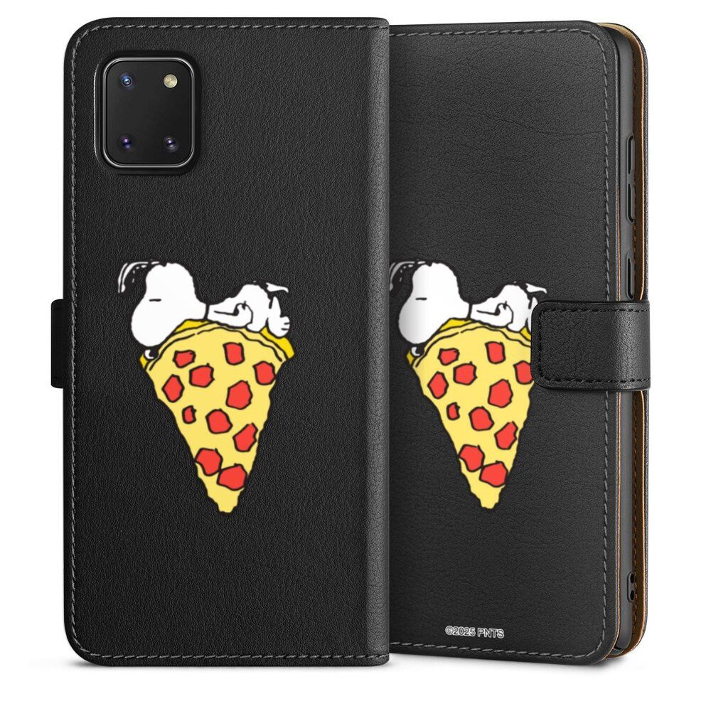 DeinDesign Handyhülle Peanuts Pizza Snoopy Snoopy Pizza Transparent, Samsung Galaxy Note 10 lite Hülle Flip Case Klapphülle