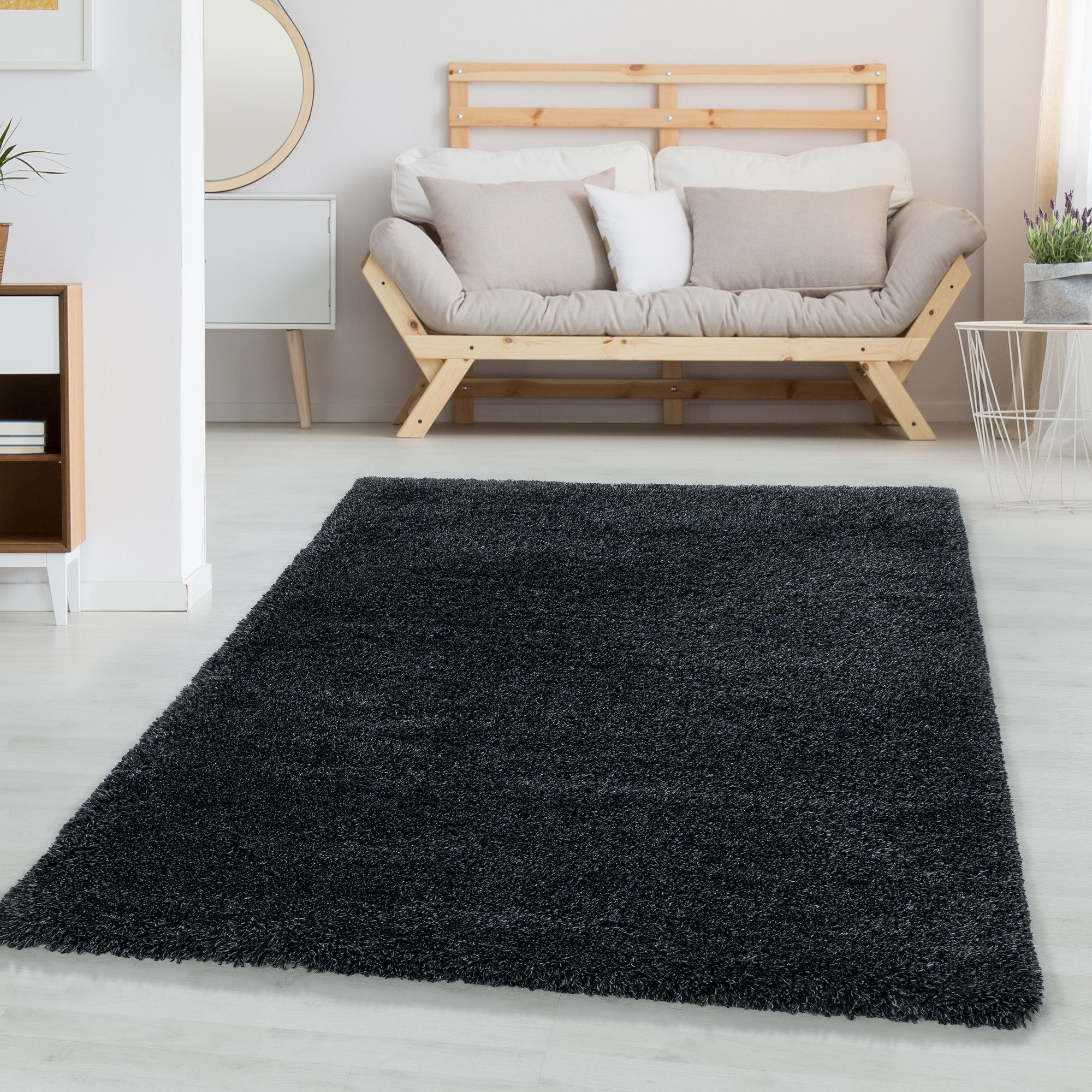 Carpettex Hochflor-Teppich Unicolor - Einfarbig, Läufer, günstig online kaufen