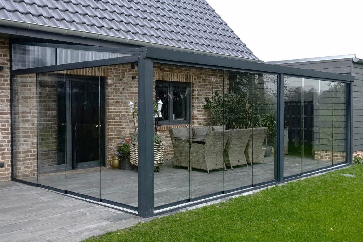 Terrasse2000 Wintergarten Kaltwintergarten Cuxhaven mit Stegplatten, BxT: 400x300 cm, Bedachung Doppelstegplatten