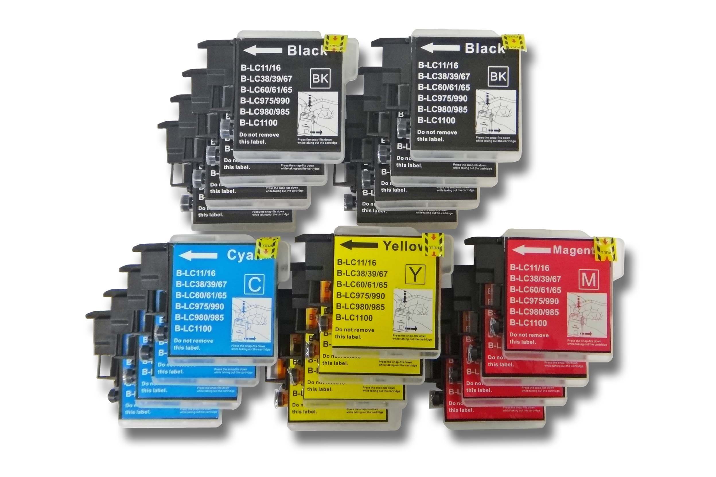 vhbw Tintenpatrone (passend für Brother DCP-385C, DCP-387C, DCP-395CN, DCP-535CN Drucker & Kopierer Tintenstrahldrucker)