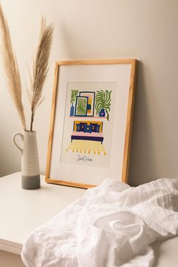 Sinus Art Wandbild Farbenfrohe Illustration Möbel Inneneinrichtung Modern Dekorativ Sweet Home