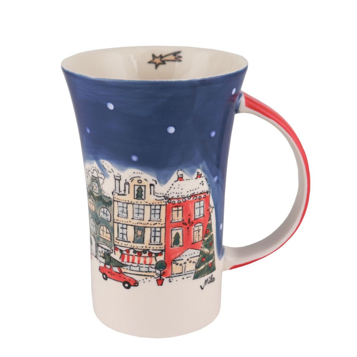 Mila Becher Mila Keramik-Becher Coffee-Pot Christmas Shopping, ca. 500 ml, Keramik