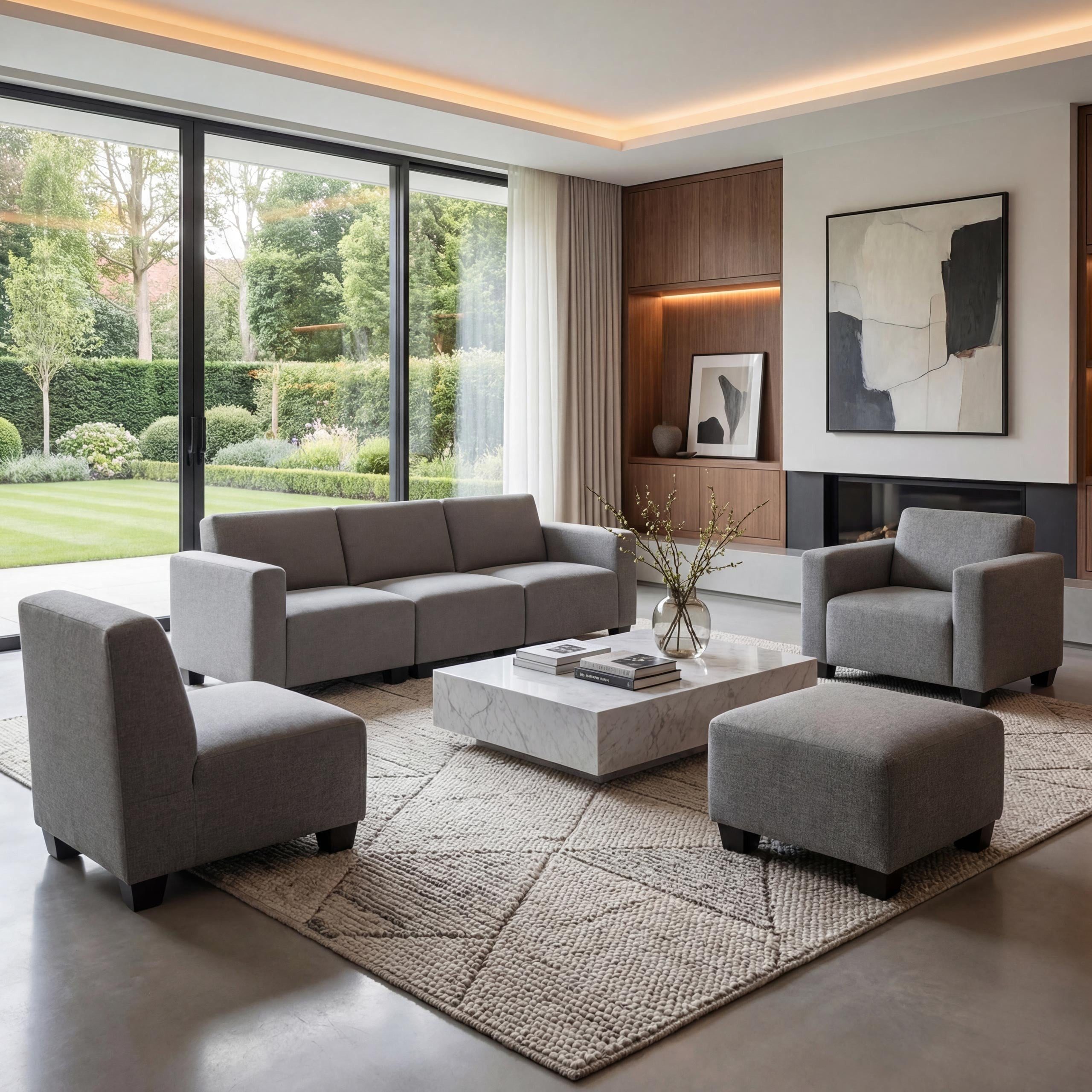 MCW Sofa Moncalieri 3-1-1-1-S, Set, Maximale Belastbarkeit pro Sitzplatz: 150 kg, Moderner Lounge-Stil