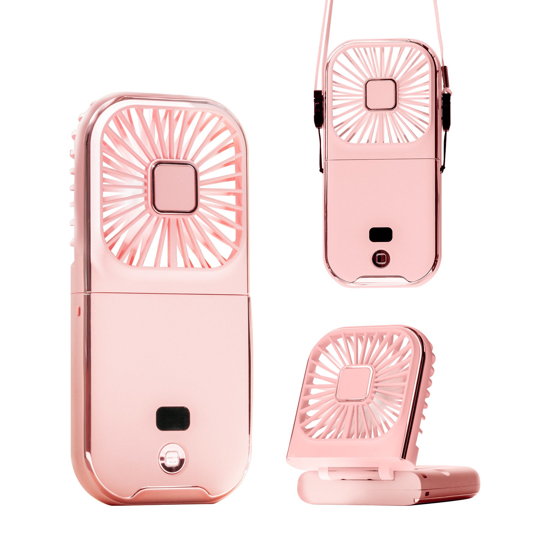 Mini USB-Ventilator USB Ventilator Integrierter 3000mAh-Akku,Digitalanzeige