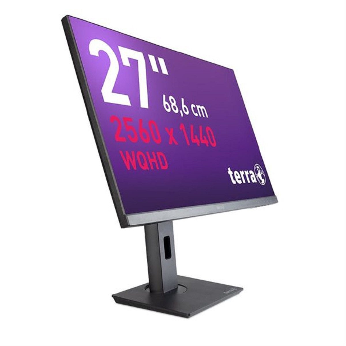TERRA TERRA LCD/LED 2772W PV 27" Monitor Pivot, WQHD, HDMI, USB-C, DP LCD-Monitor (68.6 cm/27 ", 2560 x 1440 px, WQHD, 5 ms Reaktionszeit, IPS, WQHD, DP, HDMI, USB-C, Pivot, VESA)