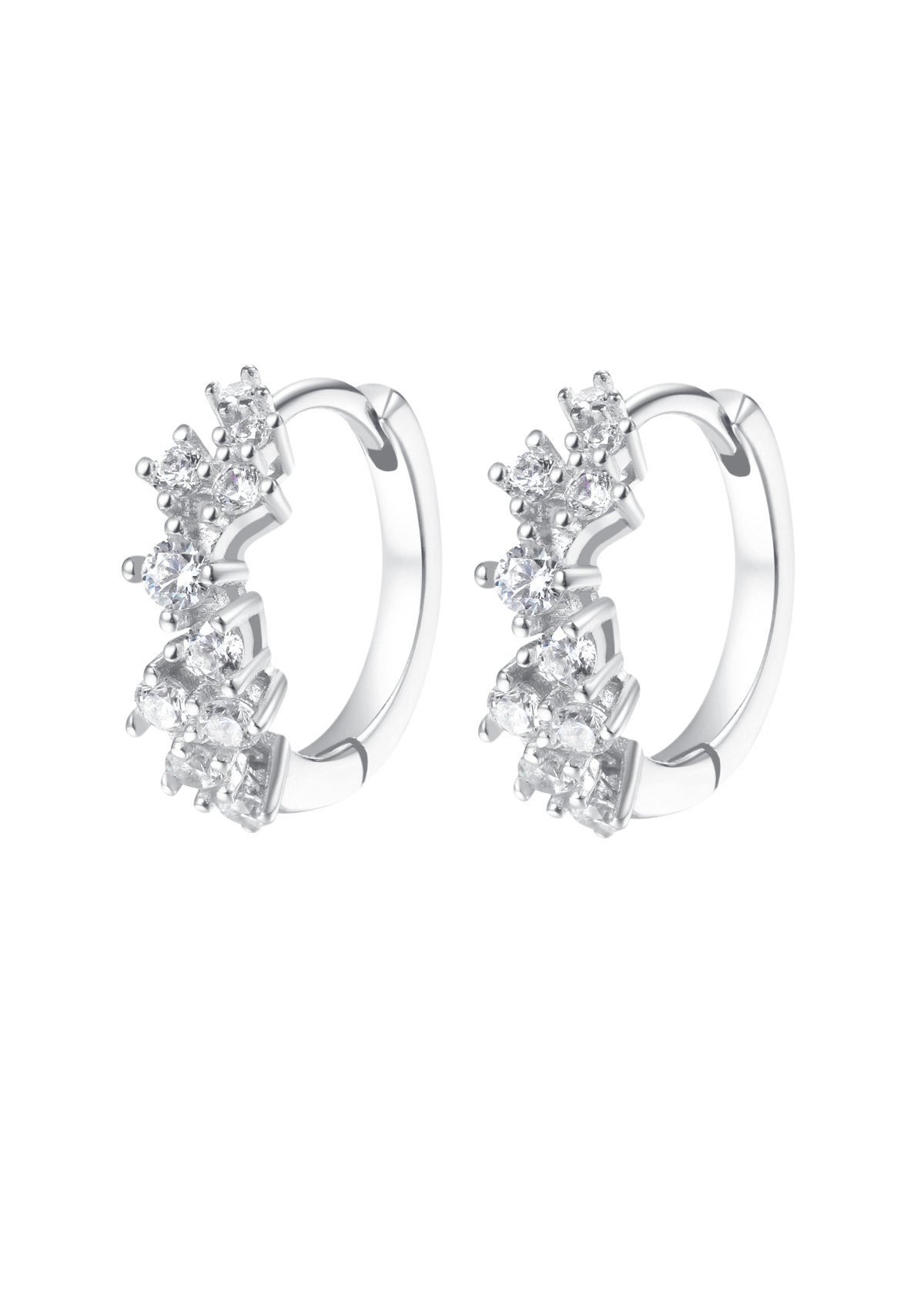 Hey Happiness Paar Creolen Zirkonia Ohrringe, 18K Vergoldetes Silber, Klein günstig online kaufen