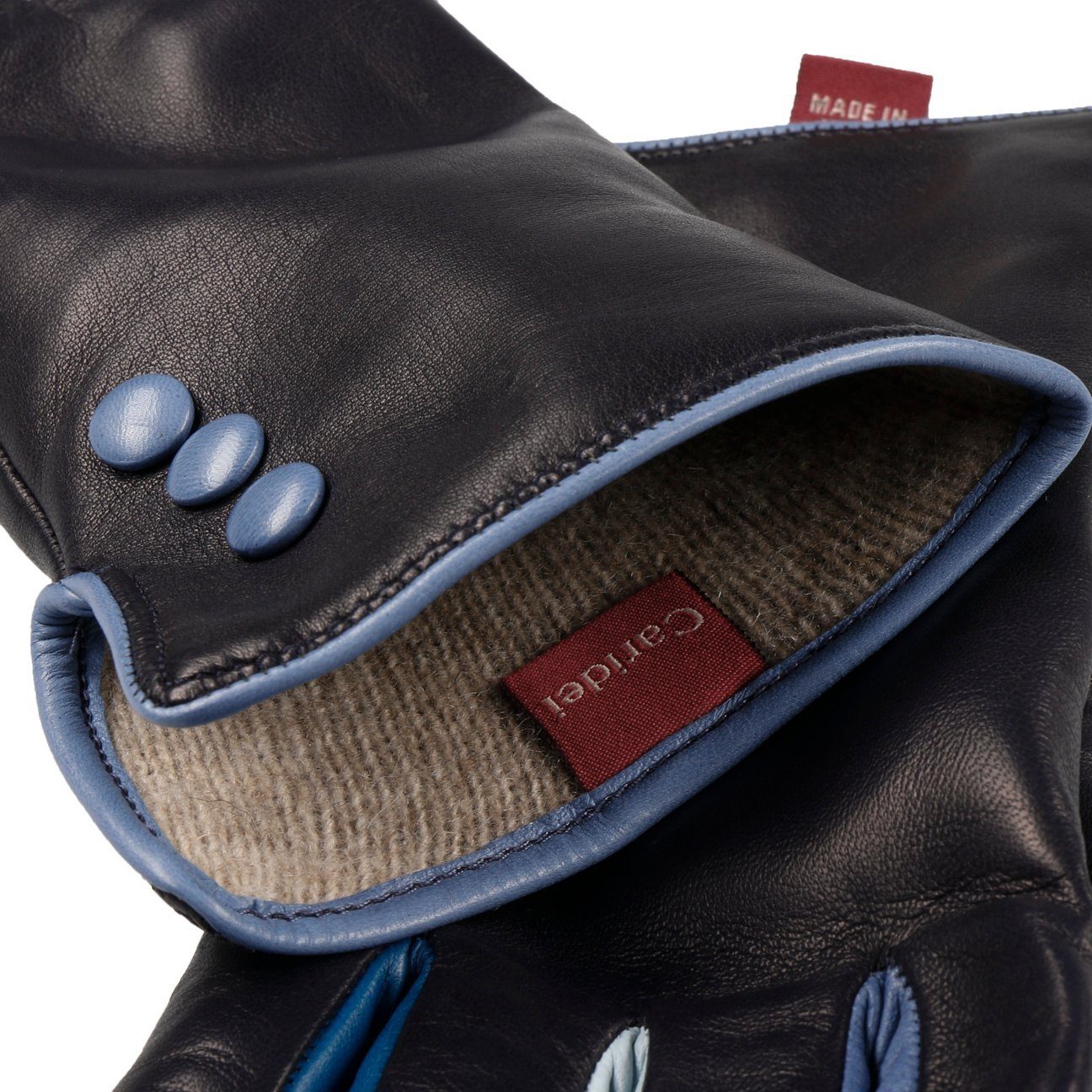Handschuhe in Futter, Italy Caridei Lederhandschuhe mit Made