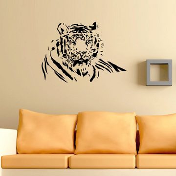 Lubgitsr Wandtattoo Wandaufkleber PVC Wasserdichte Tier DIY Tiger Schlafzimmer Wohnzimmer (1 St)