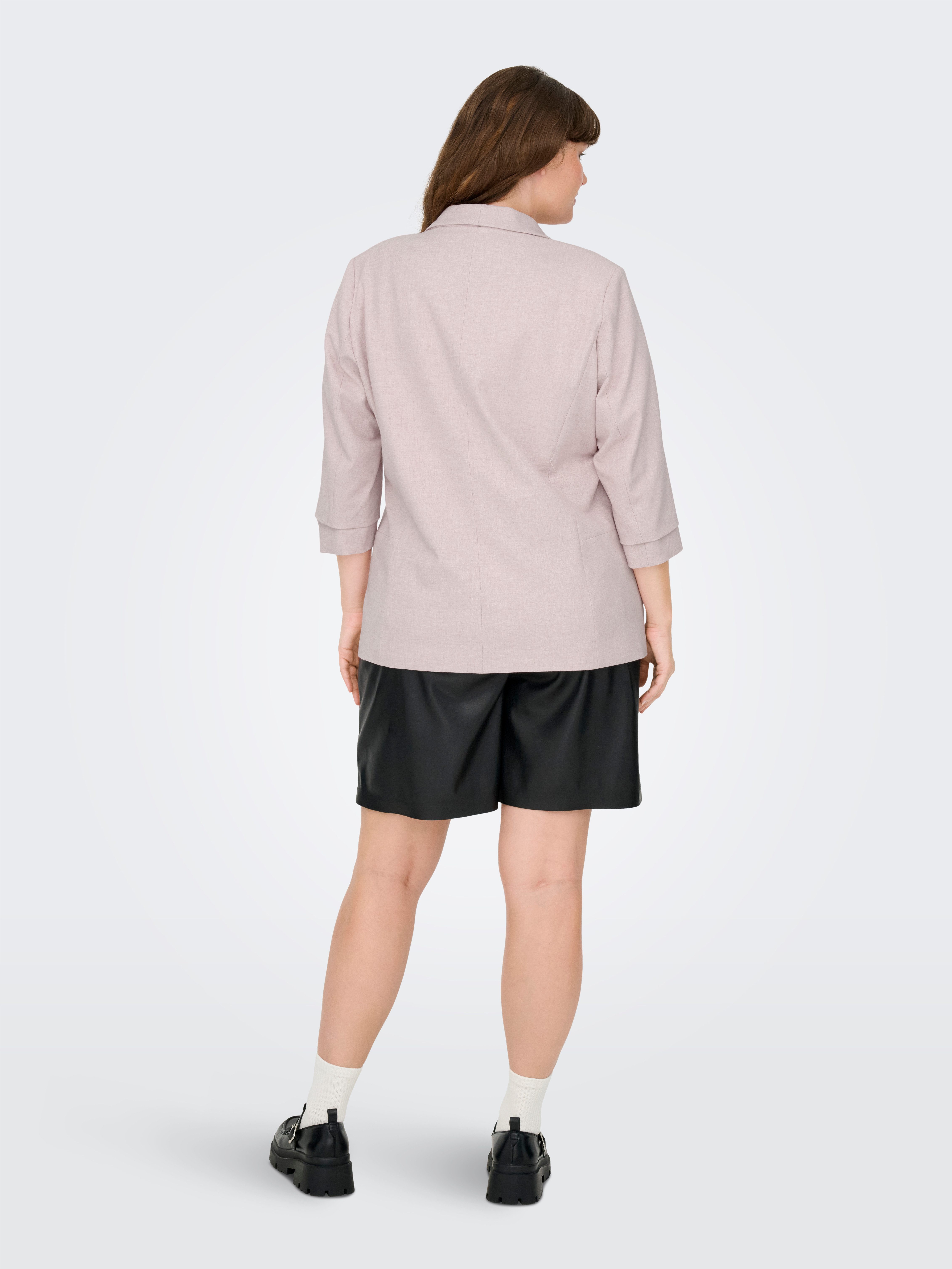 ONLY CARMAKOMA Kurzblazer CARELLY 3/4 LIFE BLAZER WVN Kunstfaser mit Stretch