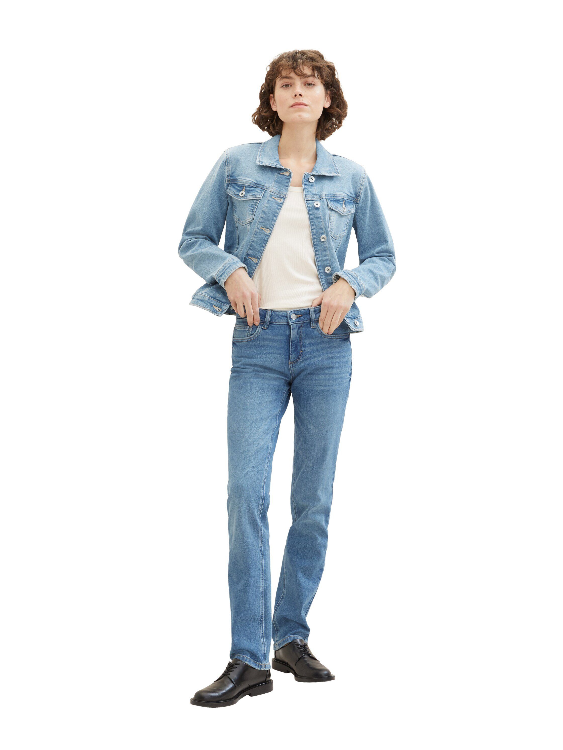 TOM TAILOR Jeansjacke mit Knopfleiste und Hemdkragen