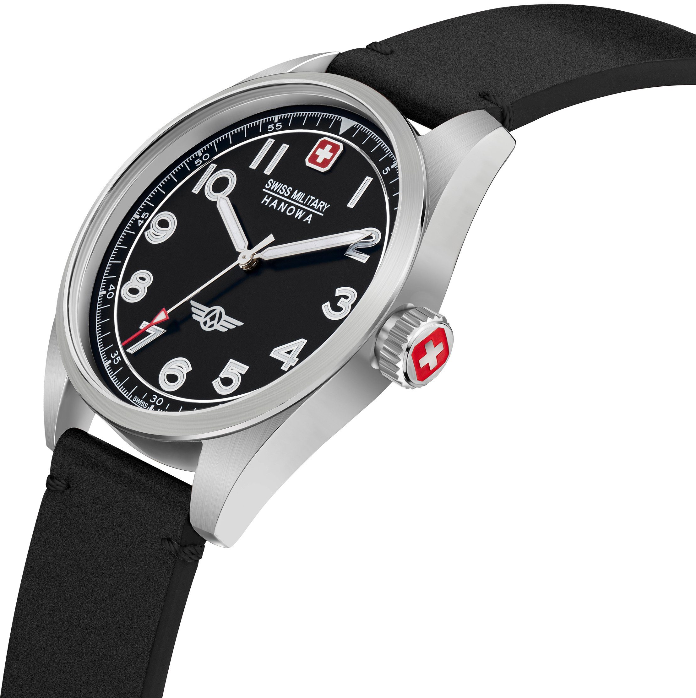 Hanowa Swiss Uhr Schwarz FALCON, Military SMWGA2100401 Schweizer