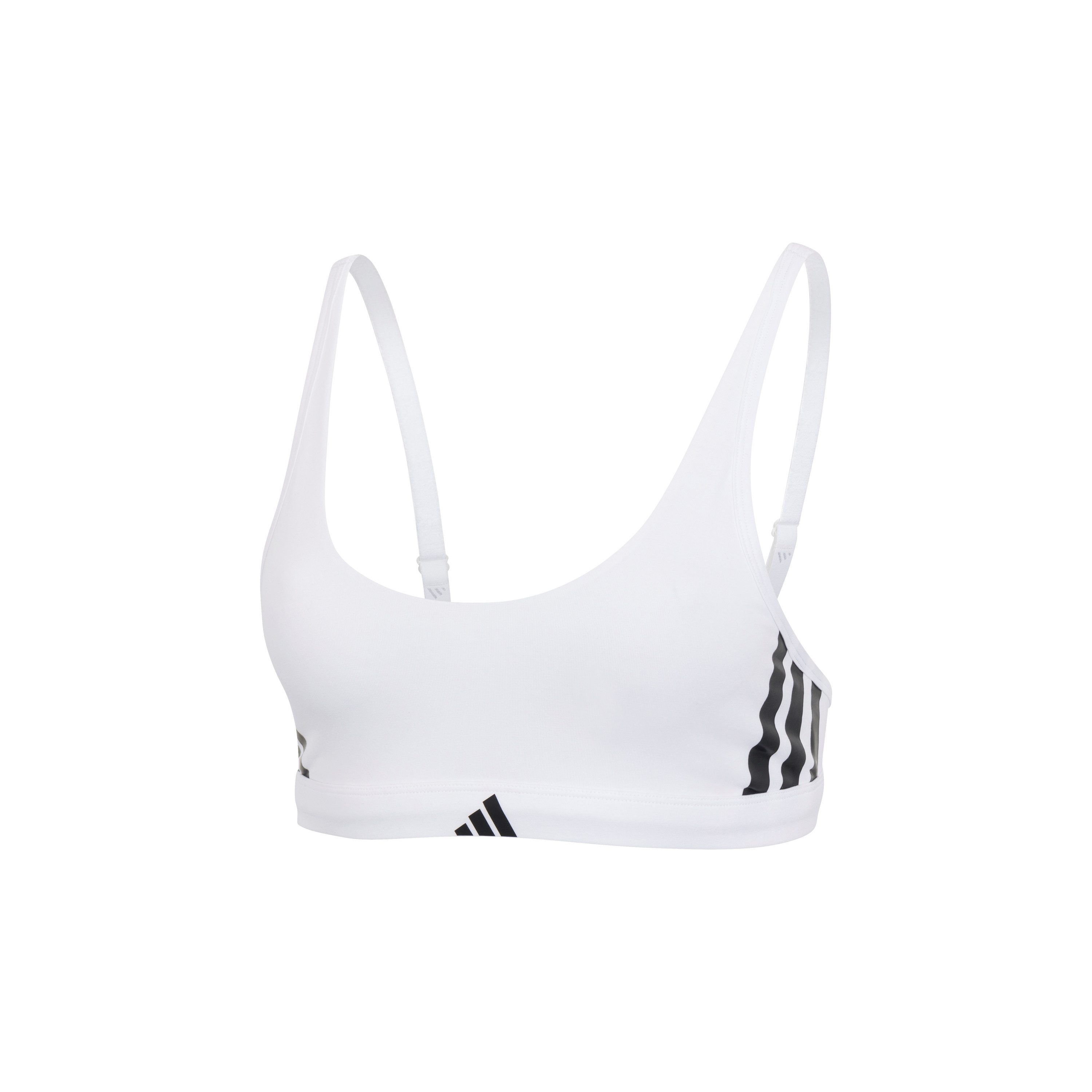 adidas Sportswear Bralette Sport Active Essentials Cotton 3 Stripes weich, dehnbar und leicht, Jacquard-Logo-Träger