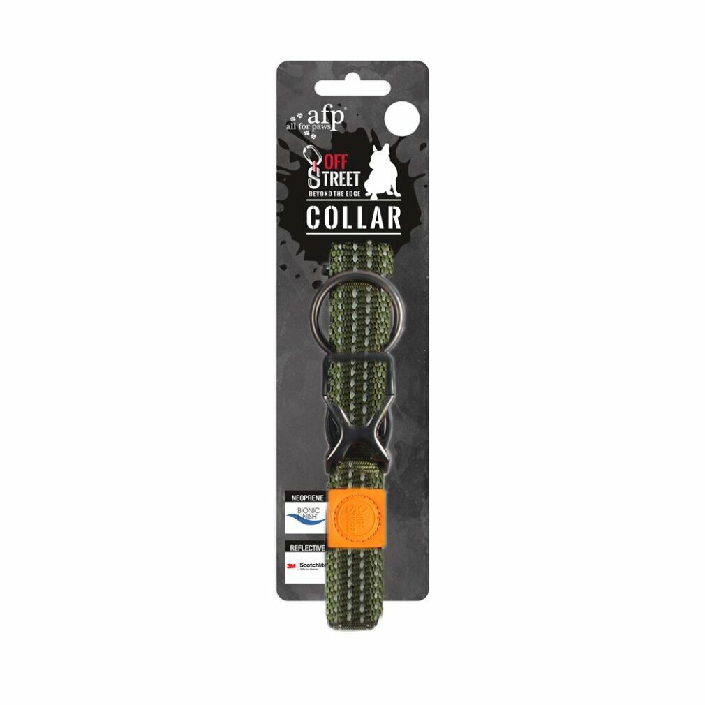 all for paws Hunde-Halsband AFP Off Street Dog Collar Olive Green S