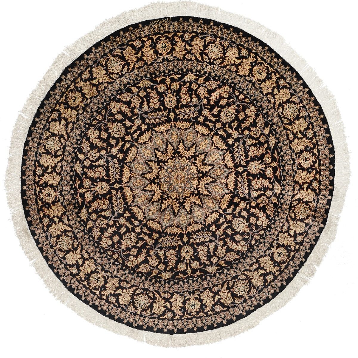 Carpet Avenue Teppich Ghom Seide 150x150, Rund, Höhe: 6 mm