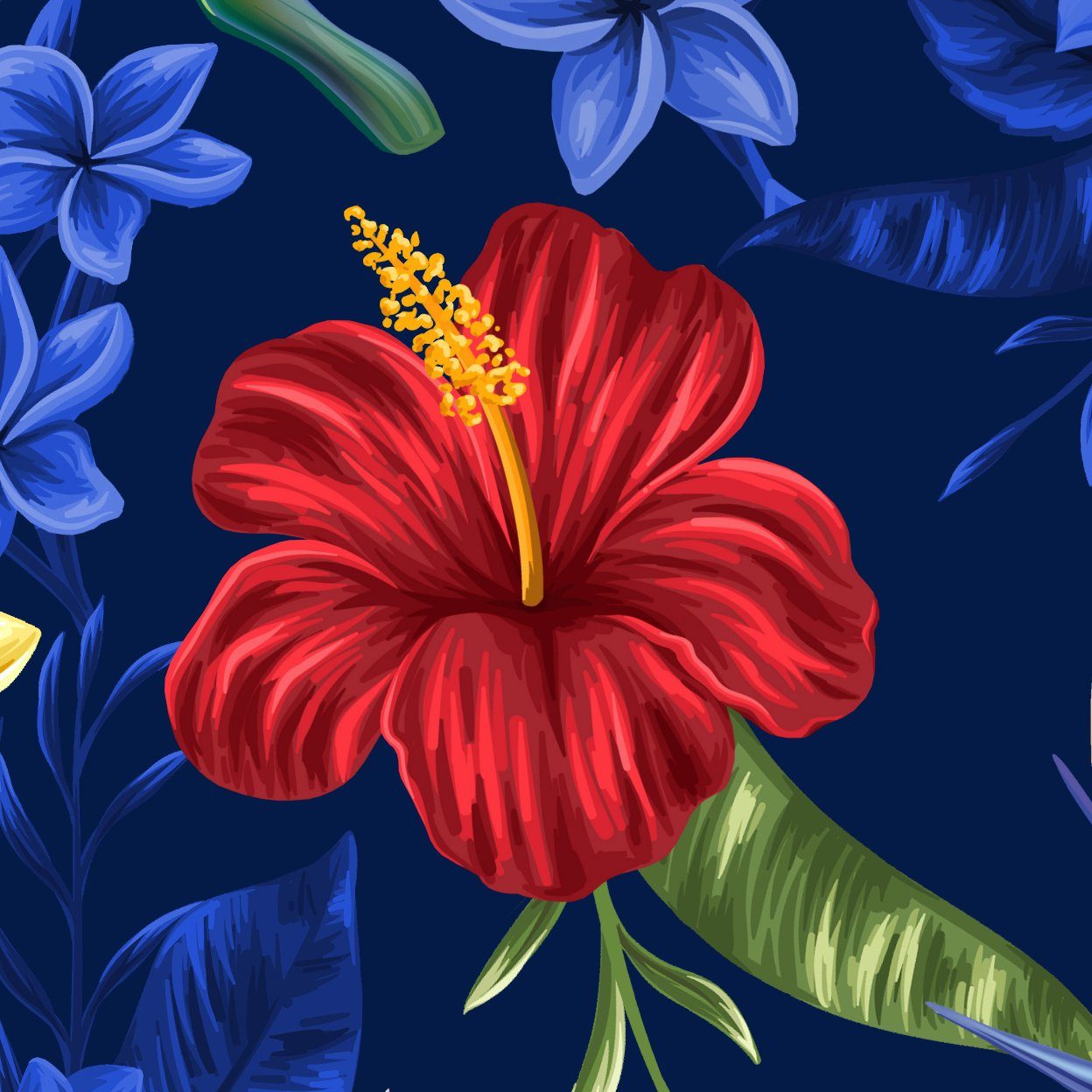 Hawaiihemdshop.de Hawaiihemd Hawaii Hemd Herren Baumwolle Kurzarm Hawaiihemd mit Blüten