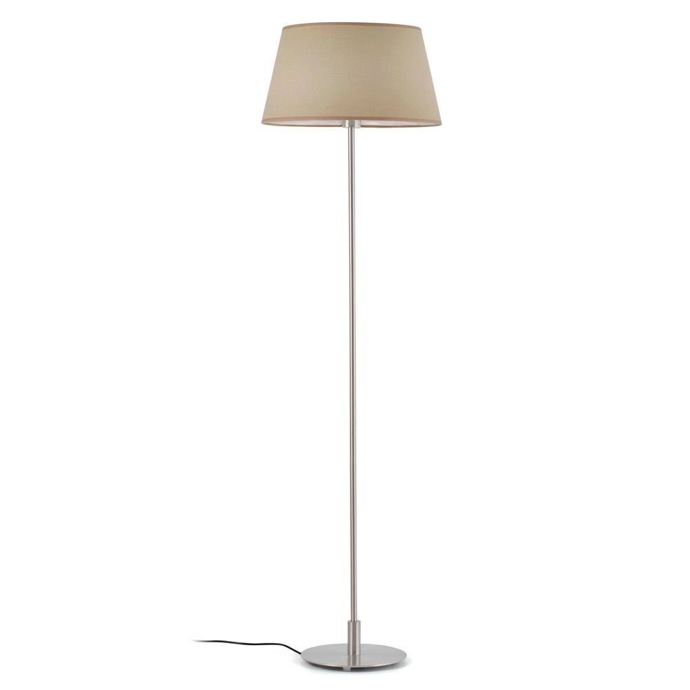 FARO Barcelona Stehlampe MITIC Nickel, Nickel, Beige Beige