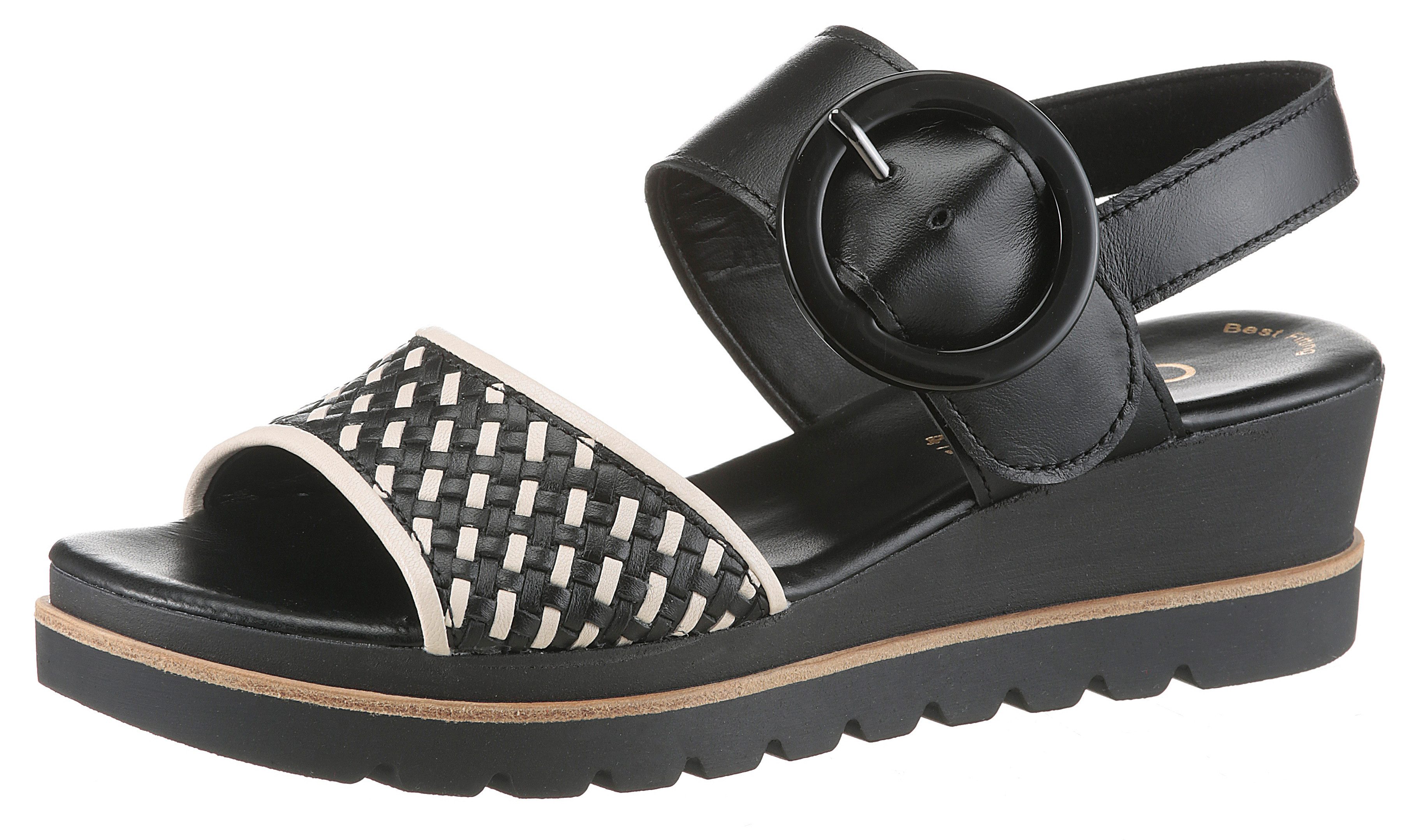 Gabor Keilsandalette, Sommerschuh, Riemchensandale mit Klett günstig online kaufen