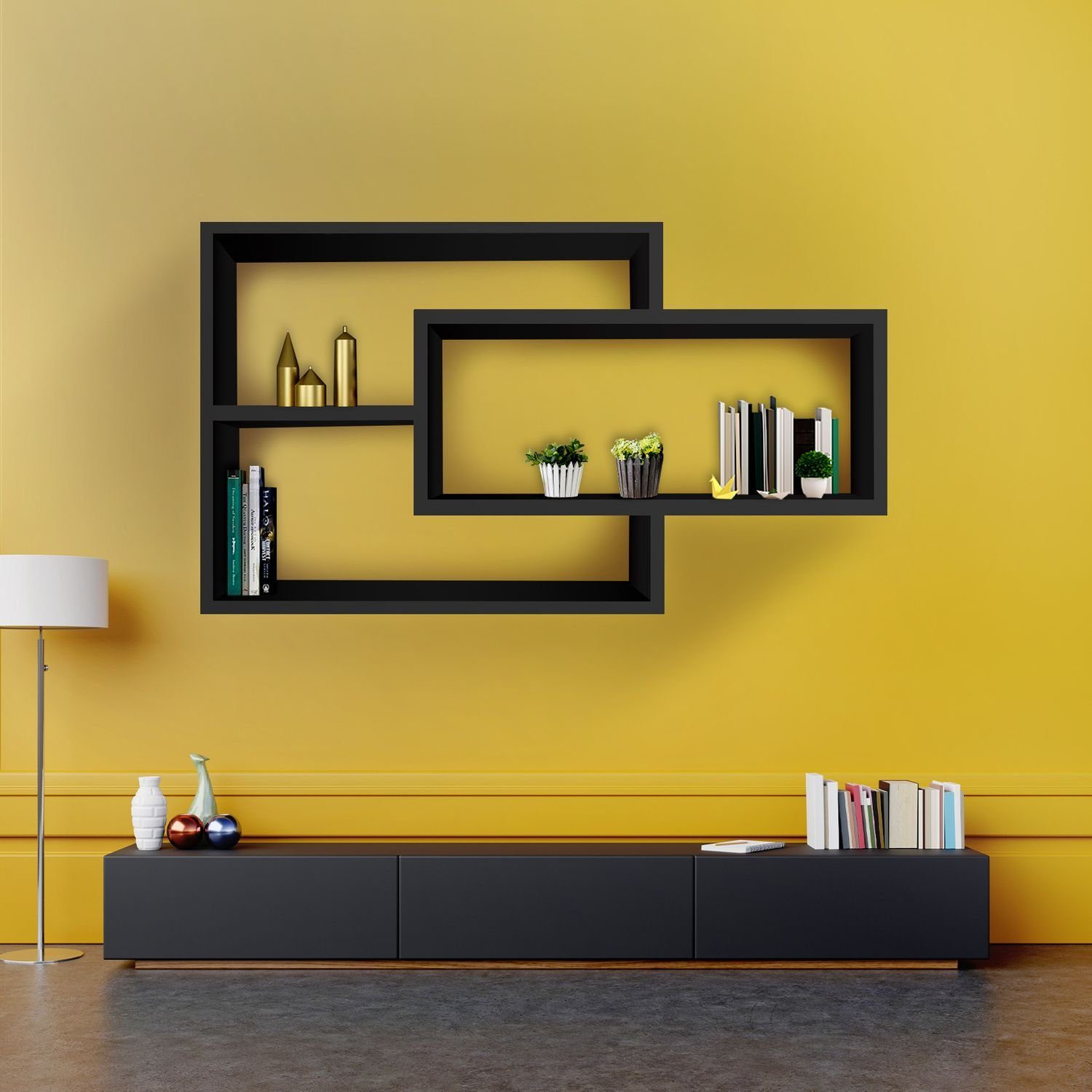 TRAUMMÖBEL Wandregal KARO, Modernes Schweberegal großes Hängeregal Wandrega günstig online kaufen