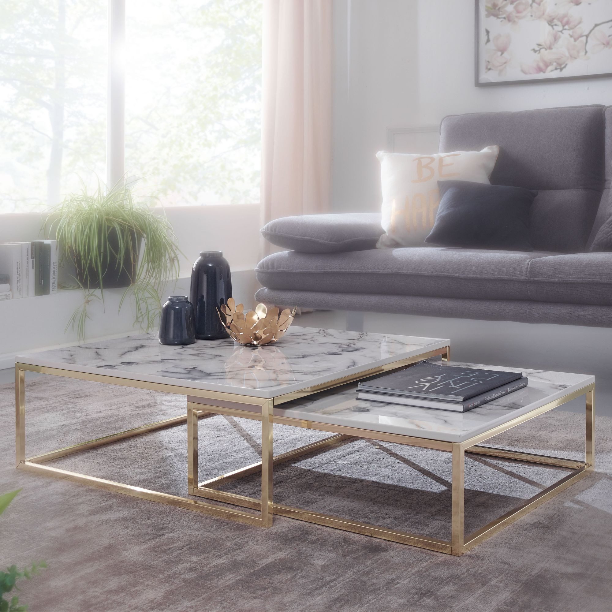 Wohnling Couchtisch WL6.246 (2er Set Weiß günstig online kaufen