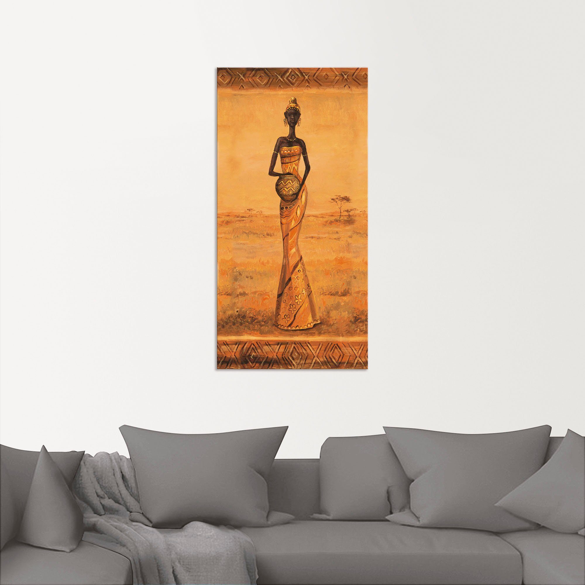 Artland Wandbild »Afrikanische Eleganz III«, Frau (1 Stück), in vielen Größen & Produktarten - Alubild / Outdoorbild für den Außenbereich, Leinwandbild, Poster, Wandaufkleber / Wandtattoo auch für Badezimmer geeignet-HomeTrends