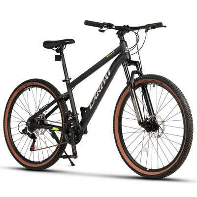 CARPAT SPORT Mountainbike Mountainbike 27.5 Zoll MTB Fahrrad für Damen und Herren, 21 Gang Shimano Tourney Schaltwerk, Kettenschaltung, (Aluminium Rahmen, Mechanische Scheibenbremse), für Damen und Herren 165 - 190 cm Hardtail Fahrrad