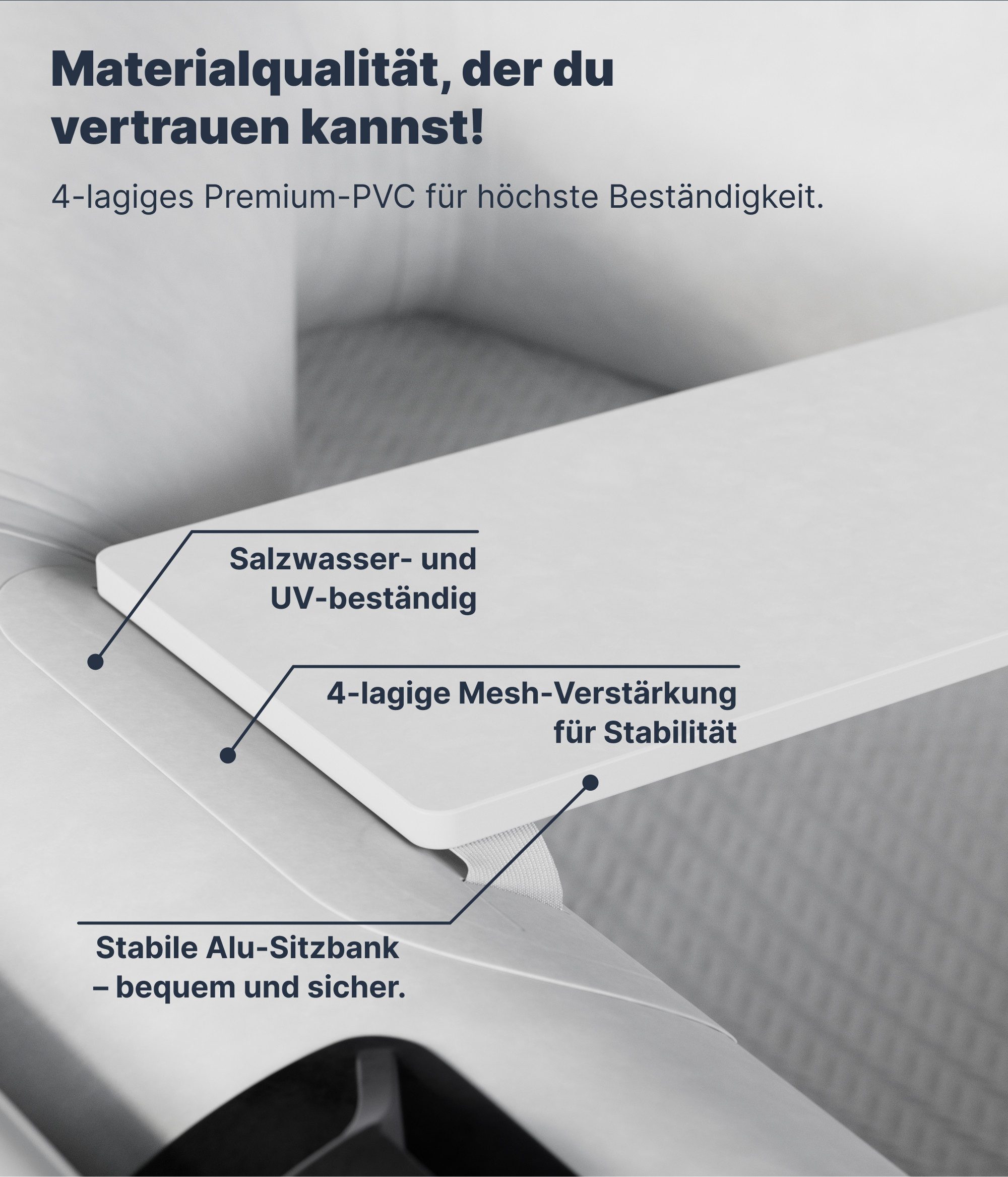 NEMAXX Schlauchboot 230 cm für 2 Personen Paddel-, Angel- & Ruderboot–300 kg–3,75 kW/5 PS, (inkl. 2 Paddel, Fußpumpe, Tasche & Reparaturset – aufblasbarer Boden), Tragegriffe, Halteleine, Heckspiegel, Paddelhalter, 2 Hauptkammern