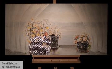 KUNSTLOFT Gemälde Das Erwachen des Frühlings 120x60 cm, Leinwandbild 100% HANDGEMALT Wandbild Wohnzimmer