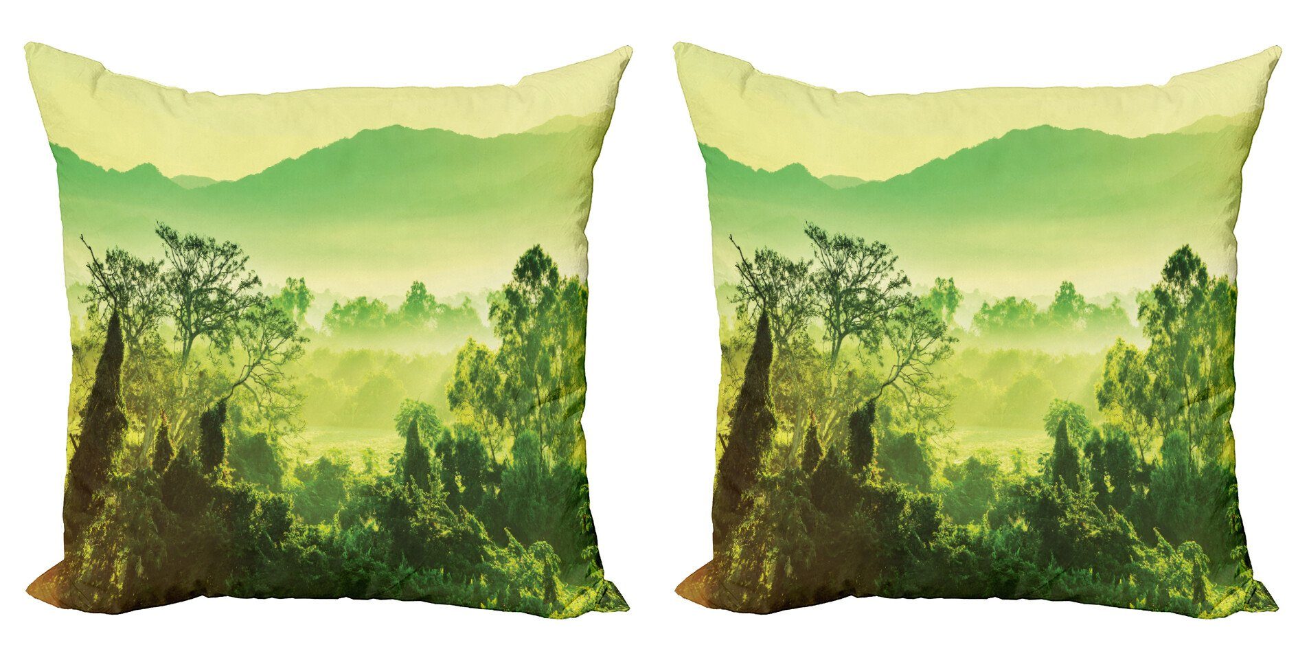 Kissenbezüge Modern Accent Doppelseitiger Digitaldruck, Abakuhaus (2 Stück), Landschaft Monochrom Natur Szene
