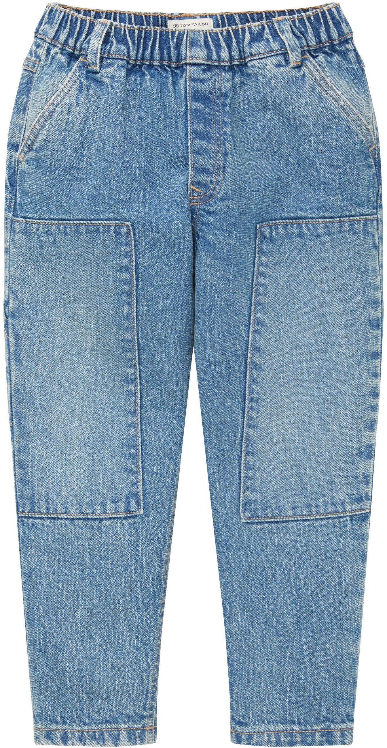Relax-fit-Jeans TAILOR weitem Bund, Bequem Gummibund TOM elastischem Schnitt mit und dank